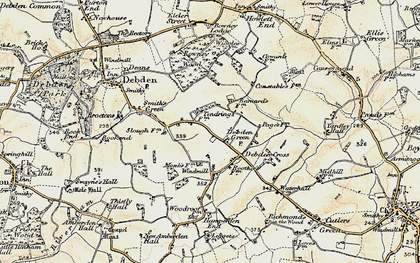 Old map of Rowney Wood in 1898-1899