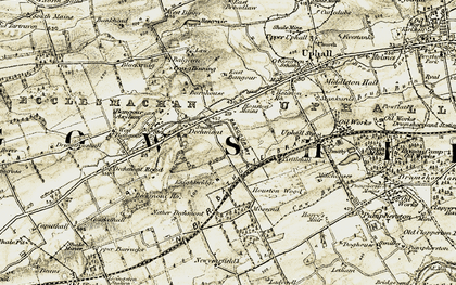Old map of Dechmont in 1904