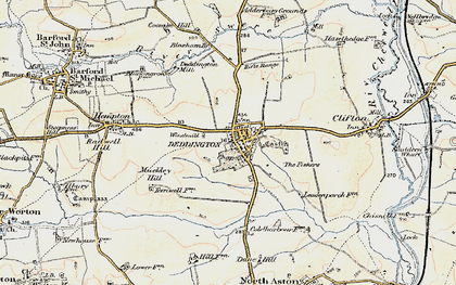Old map of Deddington in 1898-1899