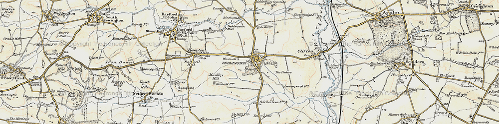 Old map of Deddington in 1898-1899