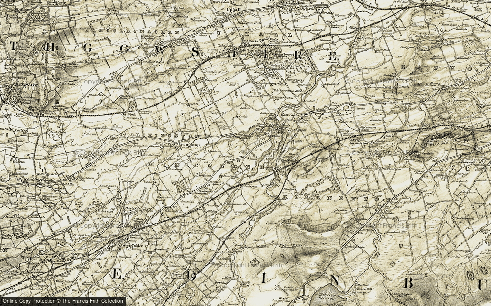 Old Map of Dedridge, 1904 in 1904