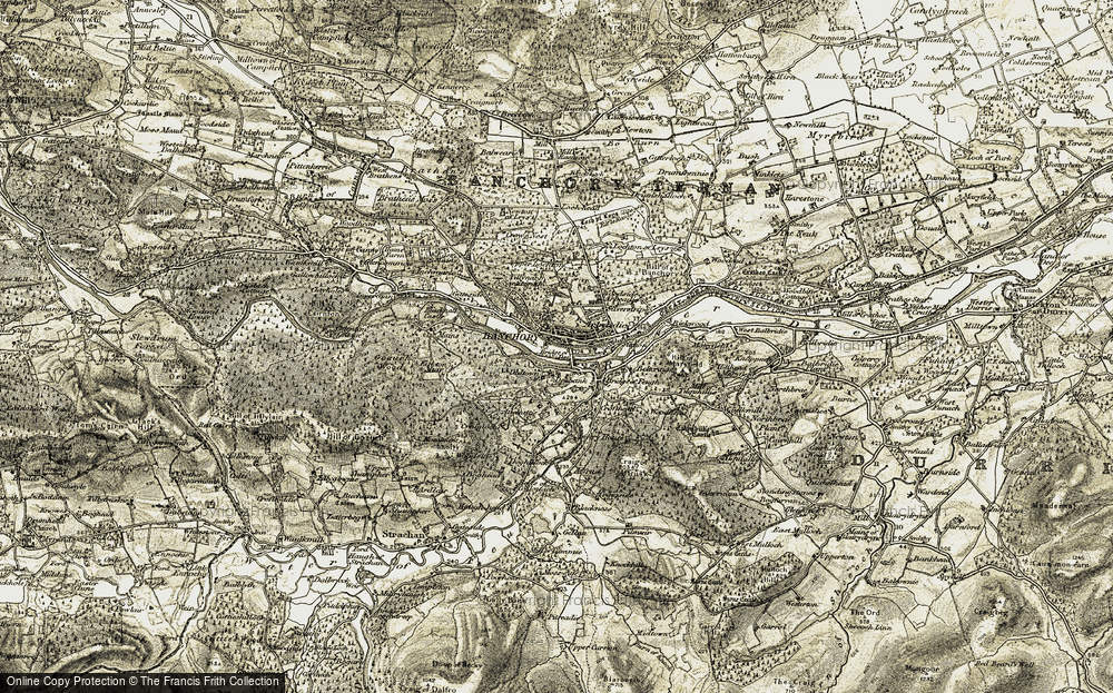 Old Map of Deebank, 1908-1909 in 1908-1909