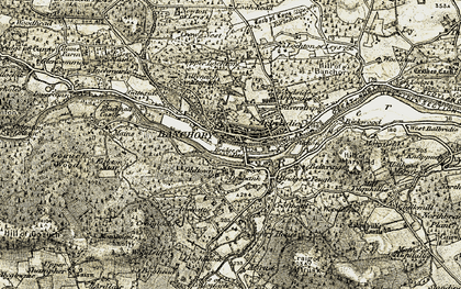 Old map of Deebank in 1908-1909