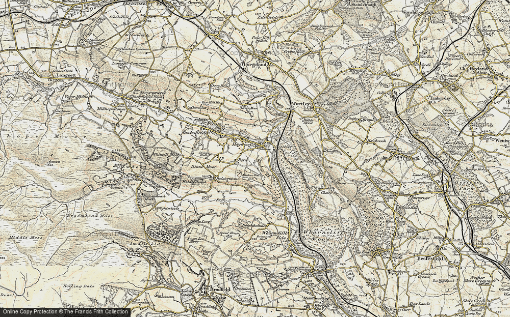 Old Map of Historic Map covering Allman Well Hill in 1903