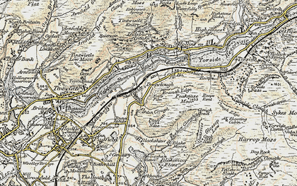 Old map of Bramah Edge in 1903