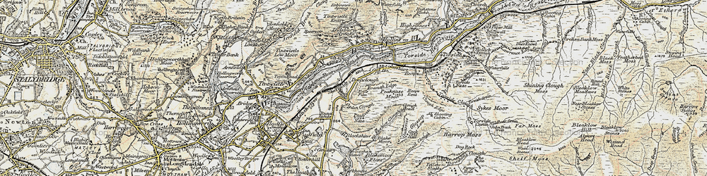 Old map of Blackshaw Clough in 1903