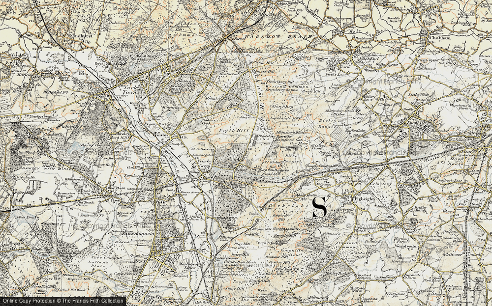 Old Map of Deepcut, 1897-1909 in 1897-1909