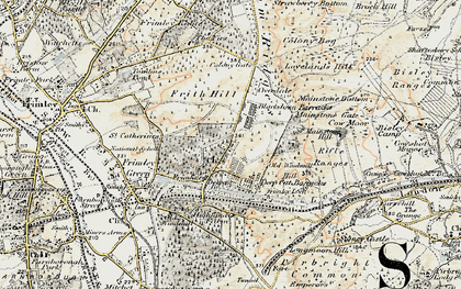 Old map of Deepcut in 1897-1909