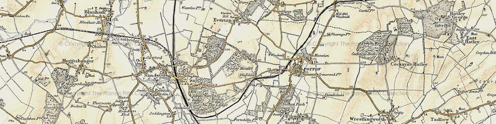 Old map of Bunker's Hill in 1898-1901