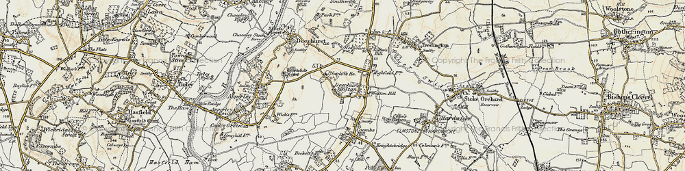 Old map of Deerhurst Walton in 1899-1900