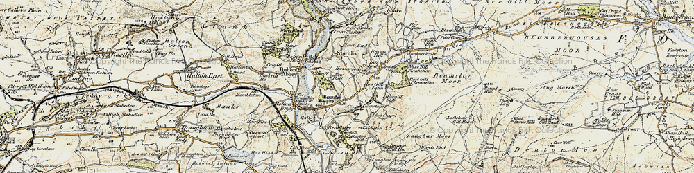 Old map of Deerstones in 1903-1904