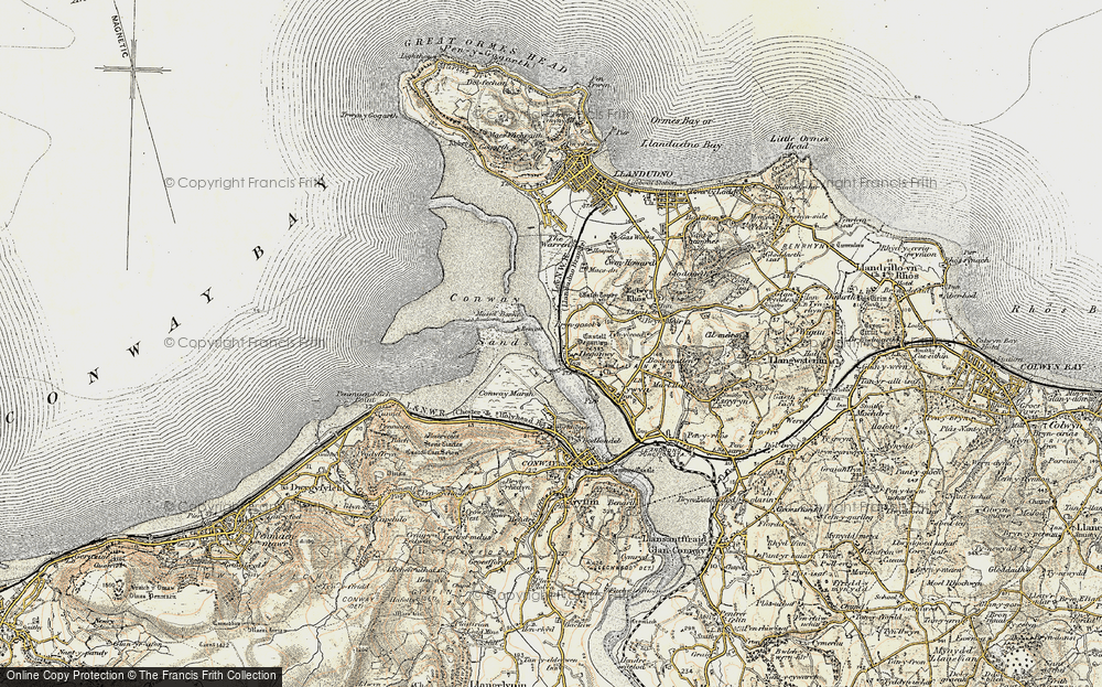 Old Map of Historic Map covering Beacons, The in 1902-1903