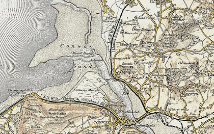 Old map of Deganwy in 1902-1903