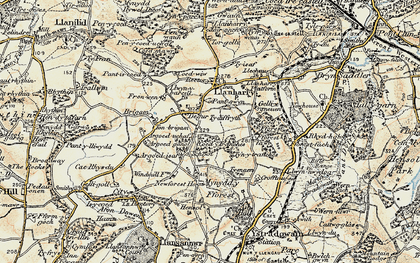 Old map of Degar in 1899-1900