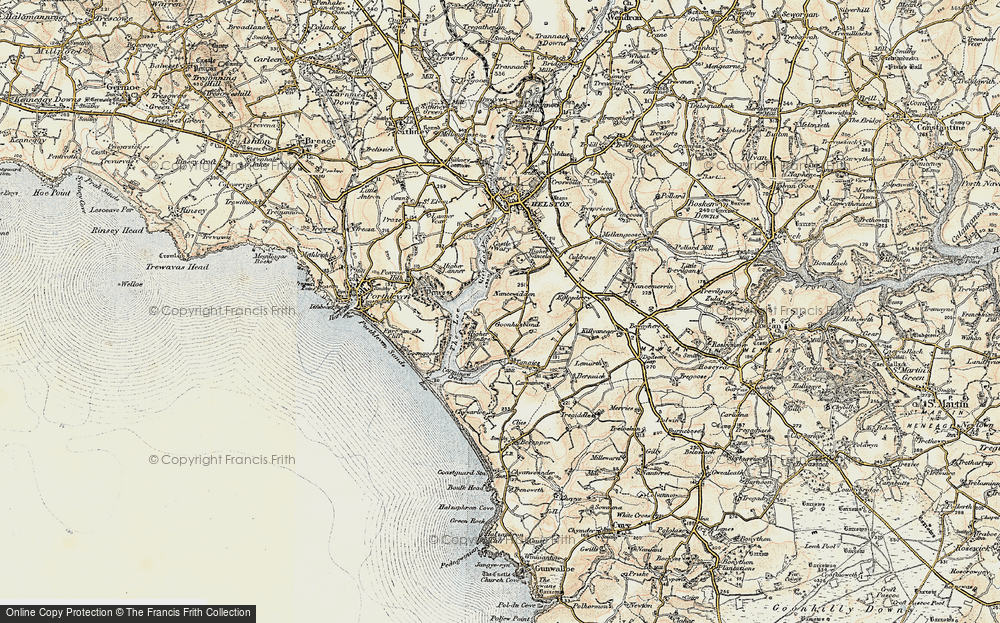 Old Map of Historic Map covering Penrose in 1900
