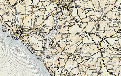 Old map of Degibna in 1900