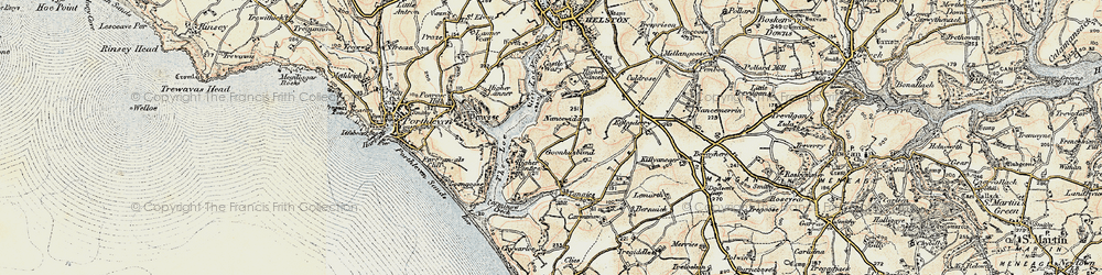 Old map of Degibna in 1900