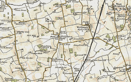 Old map of Deighton in 1903-1904