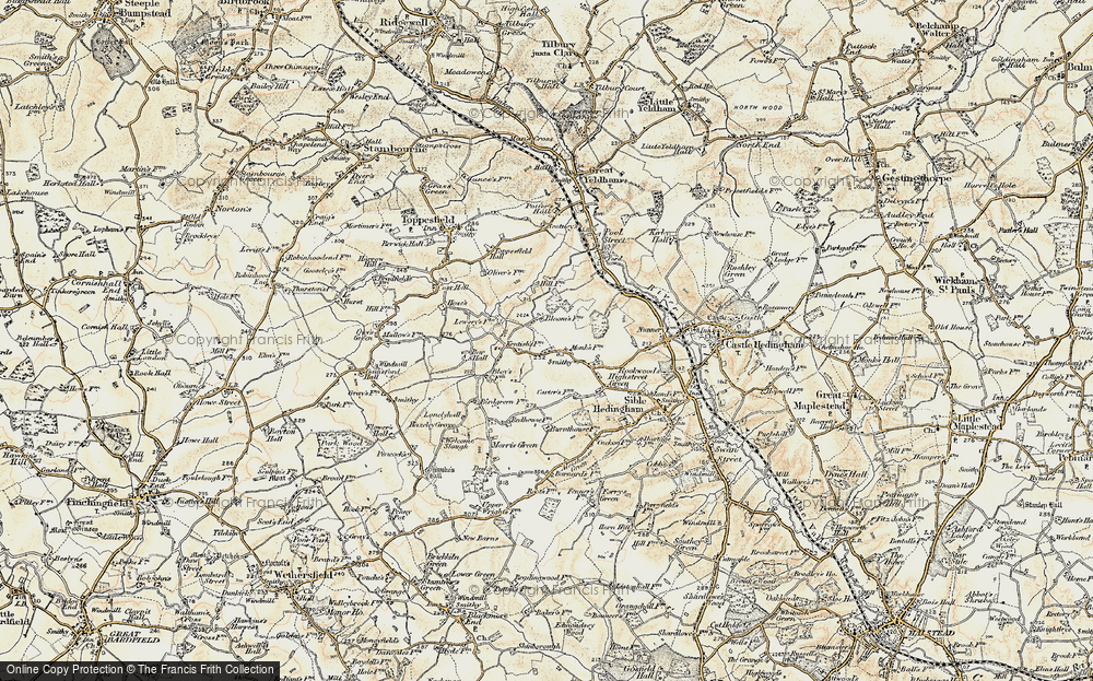 Old Map of Delvin End, 1898-1901 in 1898-1901