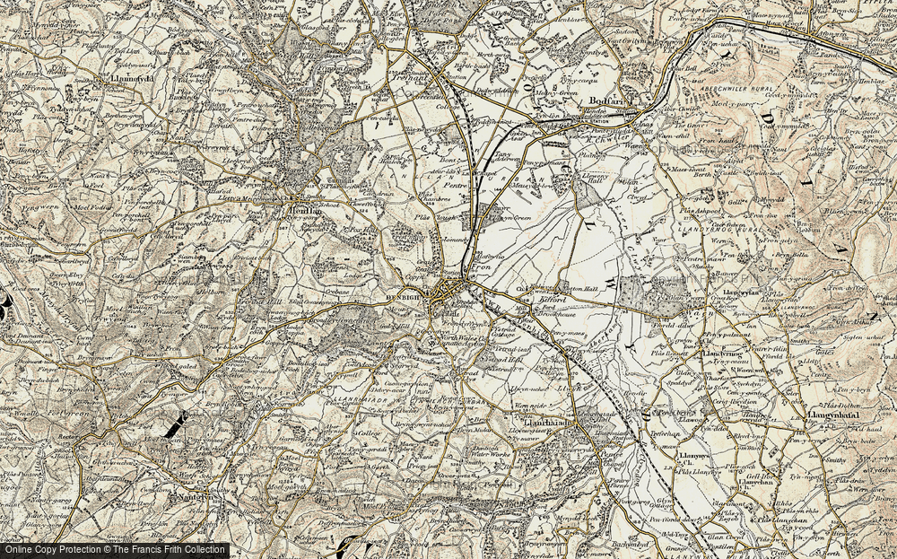 Old Map of Denbigh, 1902-1903 in 1902-1903