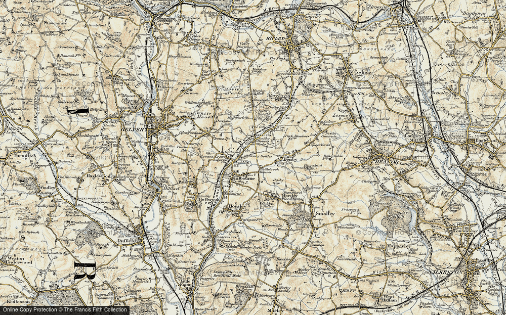 Old Map of Historic Map covering Bottlebrook Houses in 1902