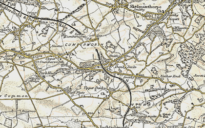 Old map of Denby Dale in 1903