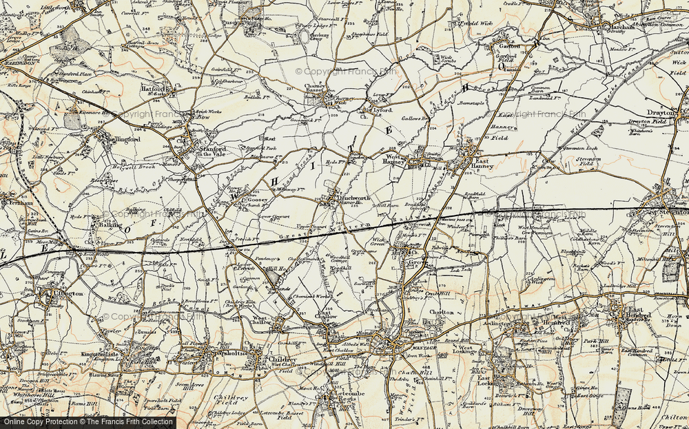 Old Map of Denchworth, 1897-1899 in 1897-1899