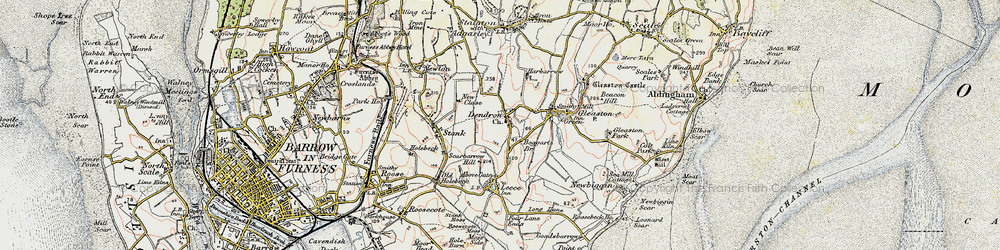 Old map of Dendron in 1903-1904