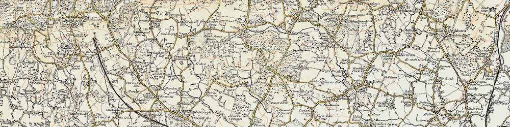 Old map of Dene Park in 1897-1898
