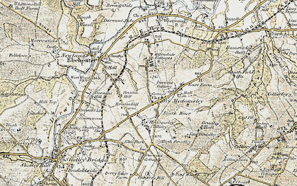 Old map of Dene, The in 1901-1904