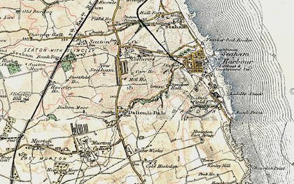 Old map of Deneside in 1901-1904
