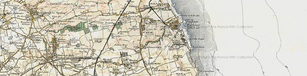 Old map of Deneside in 1901-1904