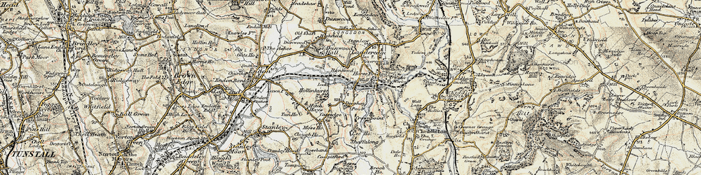Old map of Denford in 1902