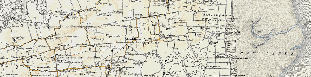 Old map of Dengie in 1898