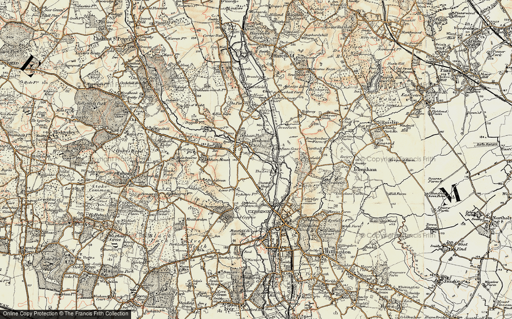 Old Map of Denham, 1897-1898 in 1897-1898