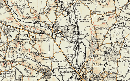 Old map of Denham in 1897-1898