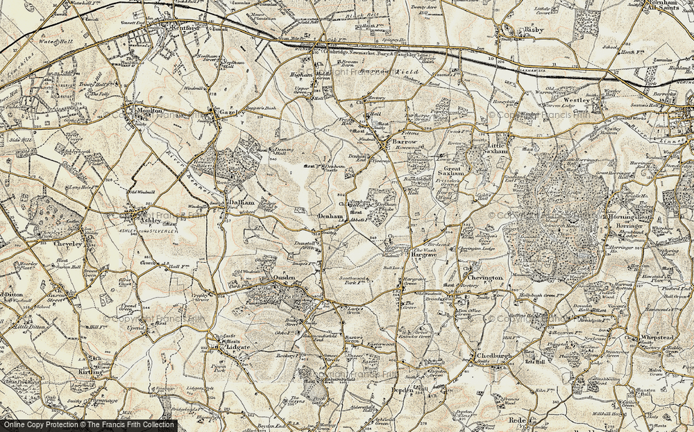 Old Map of Denham, 1899-1901 in 1899-1901