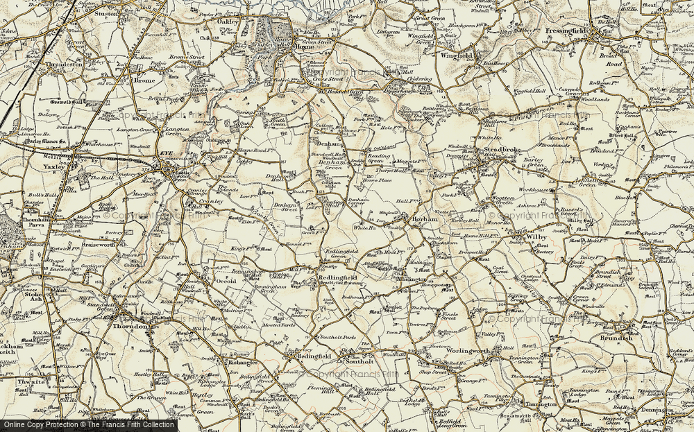 Old Map of Denham Corner, 1901 in 1901
