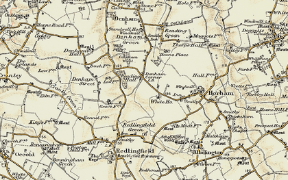 Old map of Denham Corner in 1901