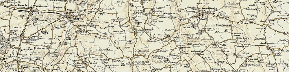 Old map of Denham Corner in 1901