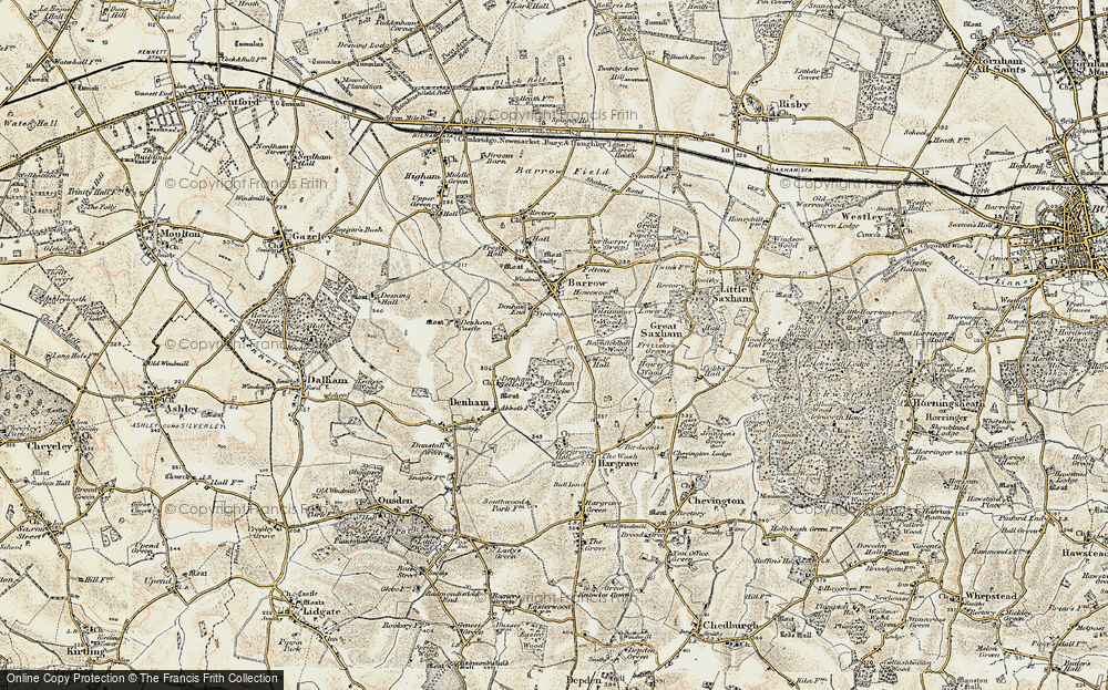 Old Map of Denham End, 1899-1901 in 1899-1901