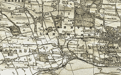Old map of Denhead of Gray in 1907-1908