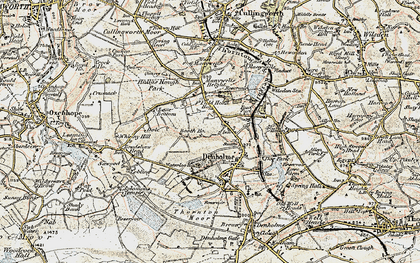 Old map of Denholme in 1903-1904
