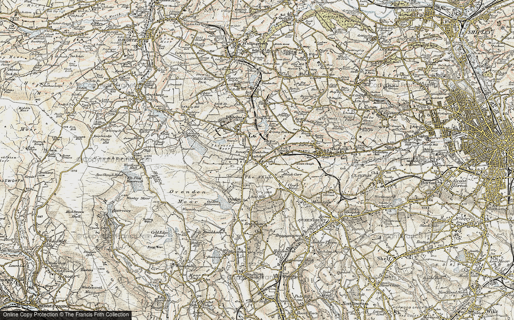 Old Map of Denholme Clough, 1903 in 1903