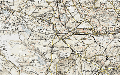 Old map of Denholme Clough in 1903