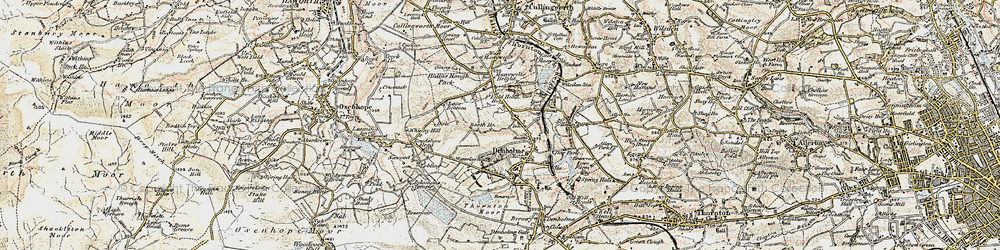 Old map of Denholme Edge in 1903-1904
