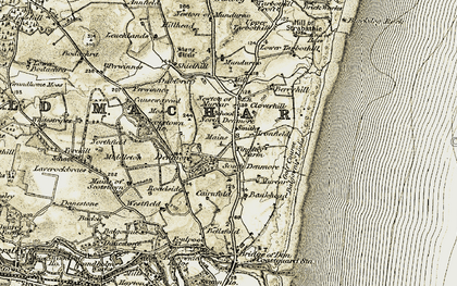 Old map of Denmore in 1909