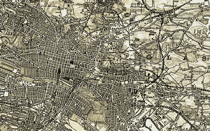 Old map of Dennistoun in 1904-1905