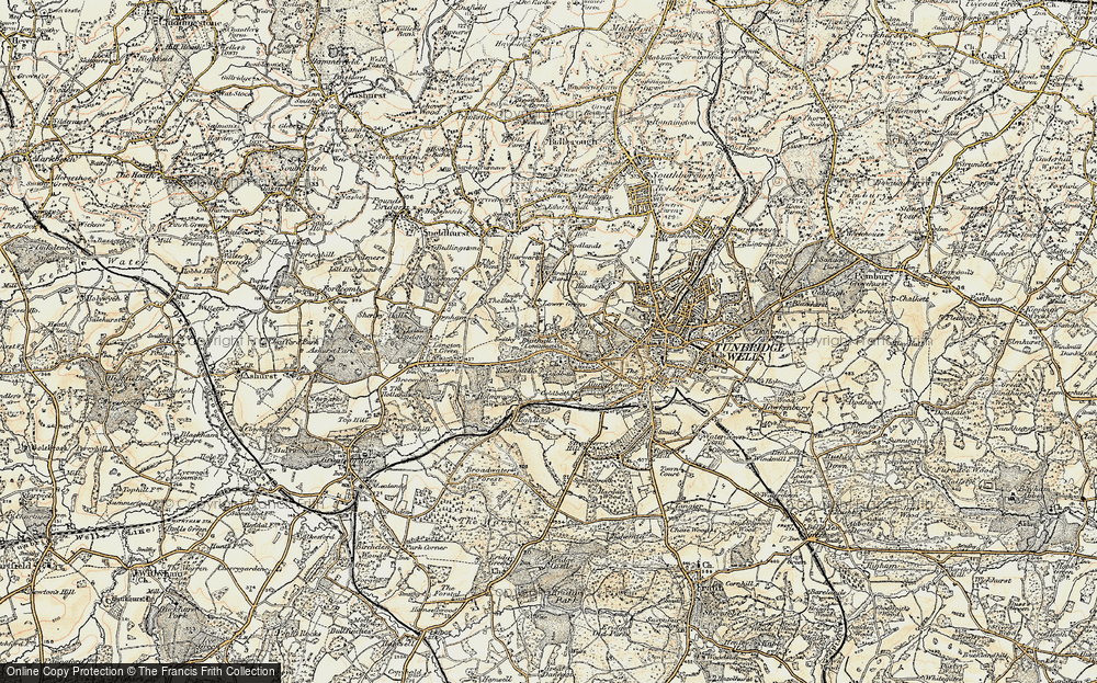 Old Map of Denny Bottom, 1897-1898 in 1897-1898