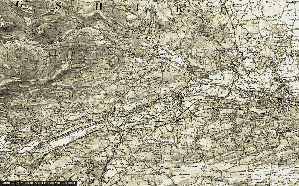 Old Map of Dennyloanhead, 1904-1907 in 1904-1907